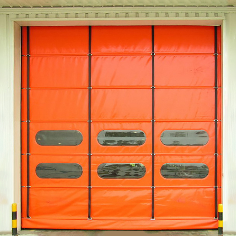 Modern Design Rapid-Action PVC High-Speed Stacking Door for Seamless Access Control Windproof Motorized Operation for Warehouses