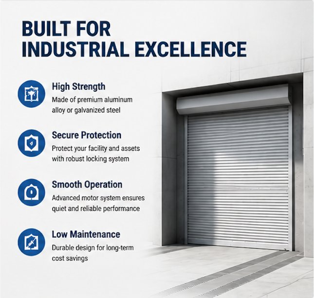 Automatic Windproof Aluminum Alloy Rolling Shutter Door for Garage &amp; Industrial Security