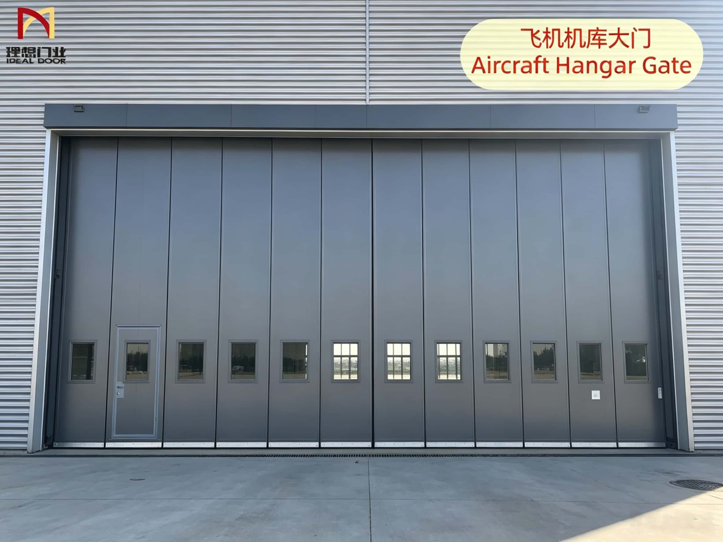 Custom Large Automatic Sliding Aircraft Hangar Gate Steel Structure for Airport &amp; Aviation Hangar
