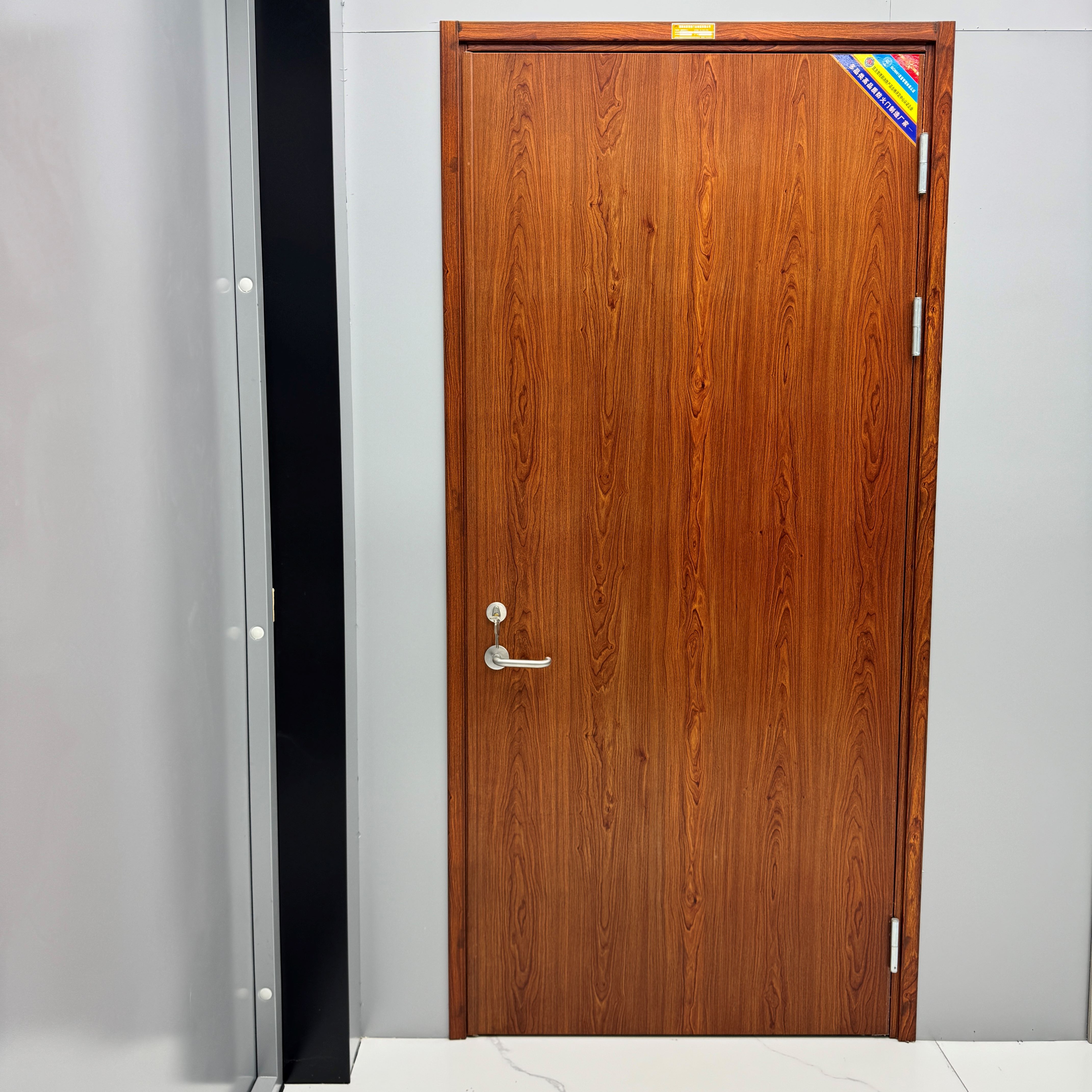 Heavy Duty Steel Plate Fire Door with Wood Grain Thickness Fire Proof &amp; Security Door for Warehouse