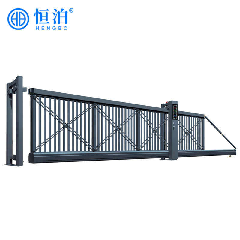 Hengbo Industrial Aluminum Cantilever Sliding Gate Heavy Duty Automatic Security Gate For Factory Industrial Park