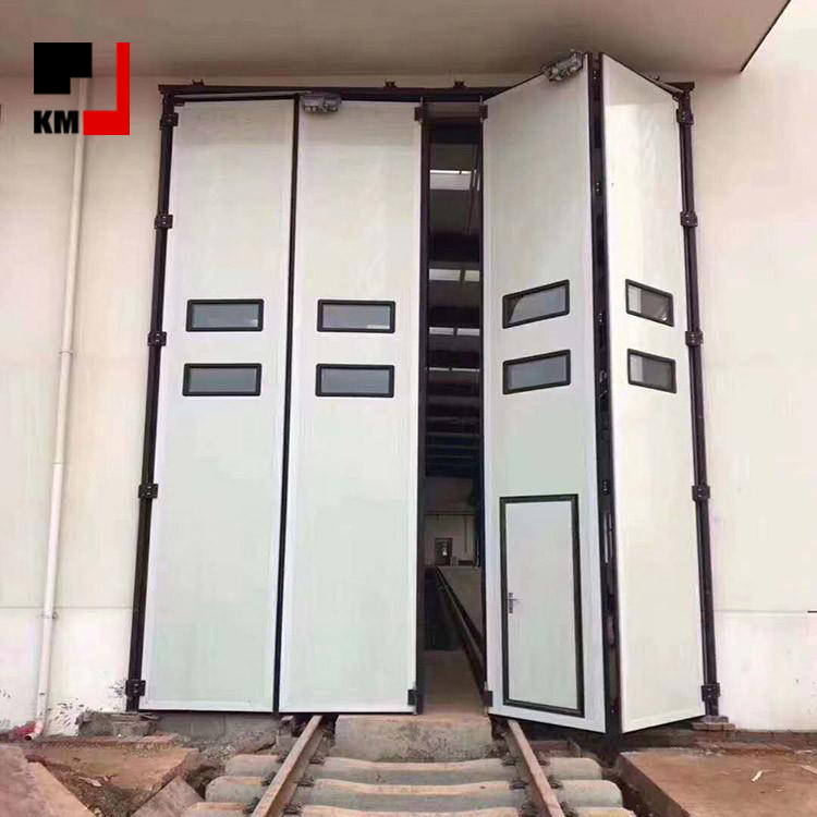 Custom Lightweight Accordion Hangar Doors - Industrial Automatic Sliding Steel