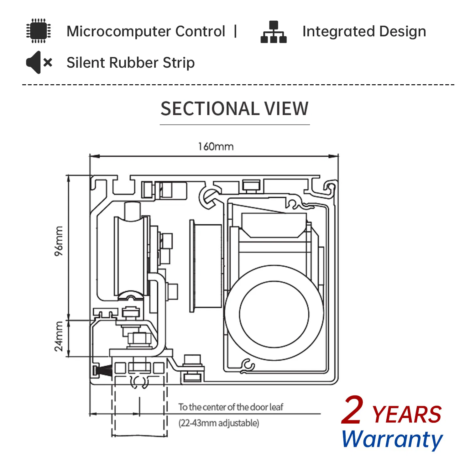 New Design Factory Price Remoter Automatic Sliding Door (Photocell) Operator System with Dunker Motor DSL-16