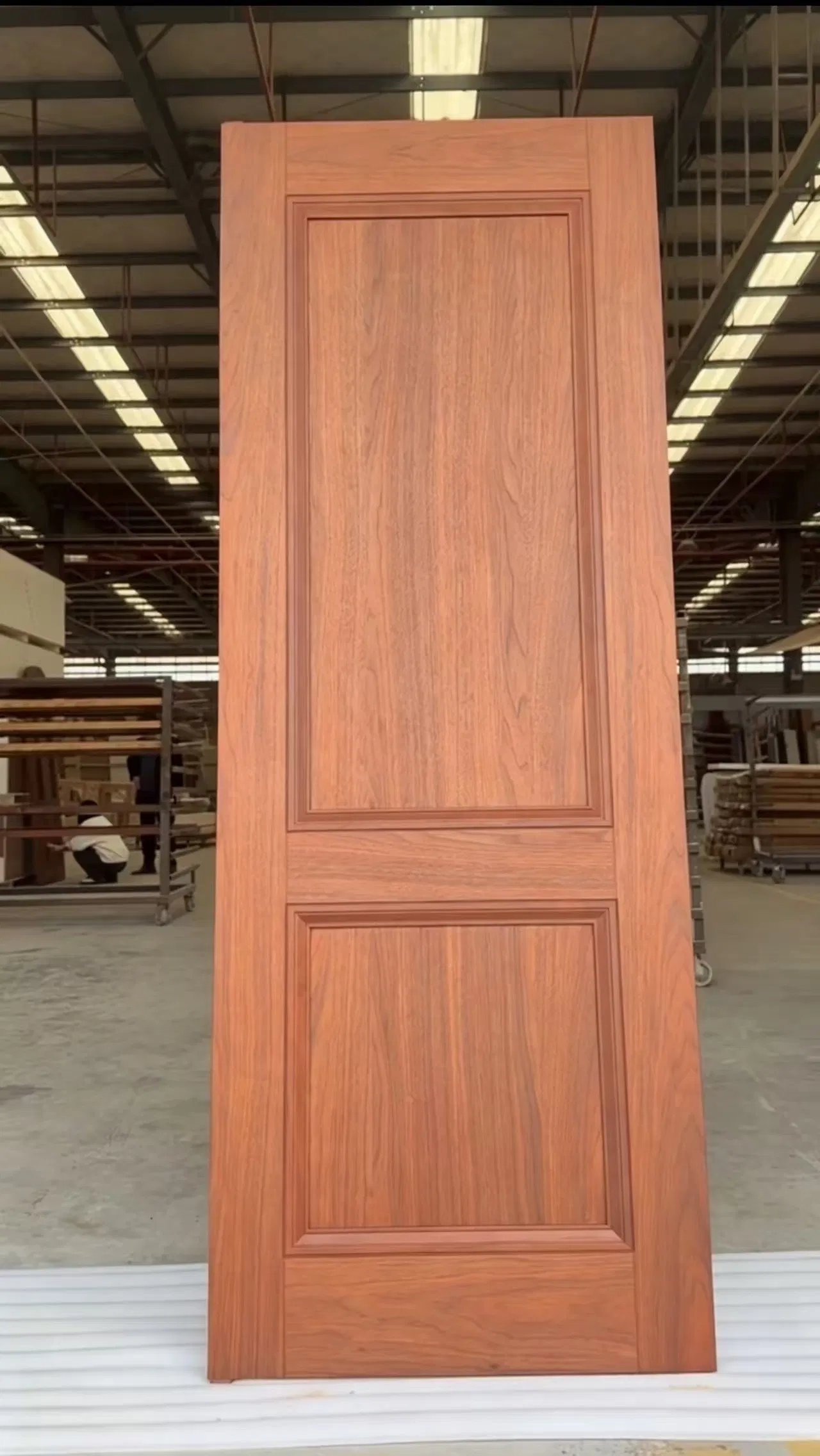 Soundproof Waterproof Wooden Entrance House Villa Apartment Solid Wood Room Internal Security WPC PVC Interior Room Walnut Red Oak Teak Cherry Veneer Entry Door