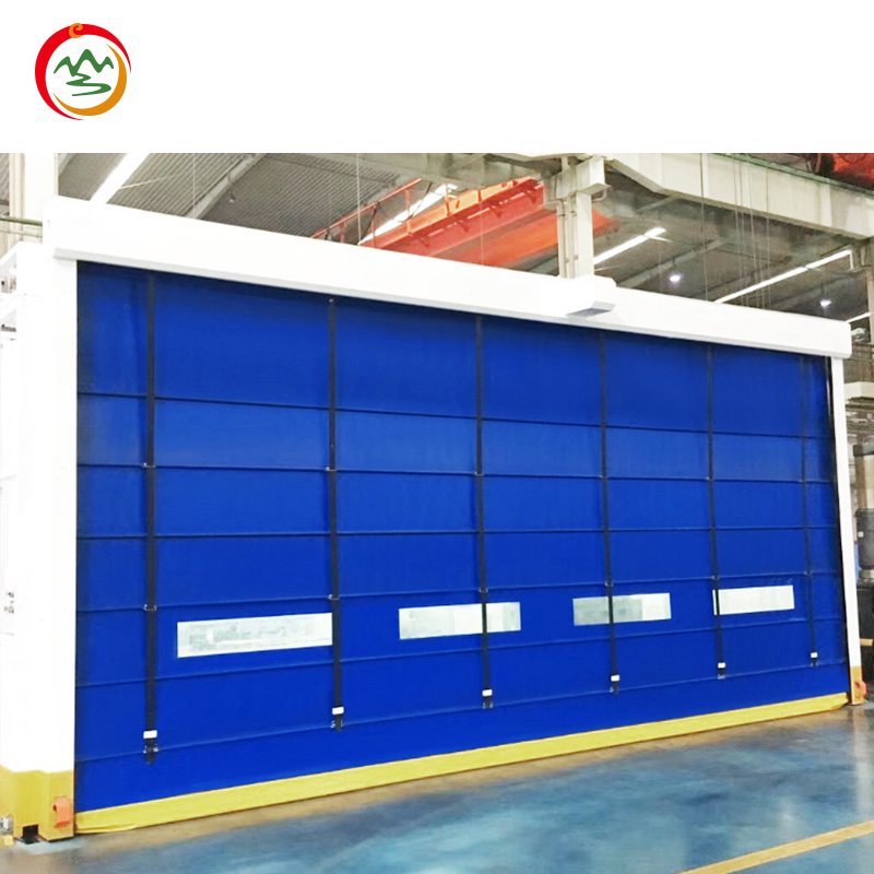 Automatic Fast Rolling Shutter Door Dust-Free and Thermal Insulated PVC Plastic Cloth Flexible Workstation Access
