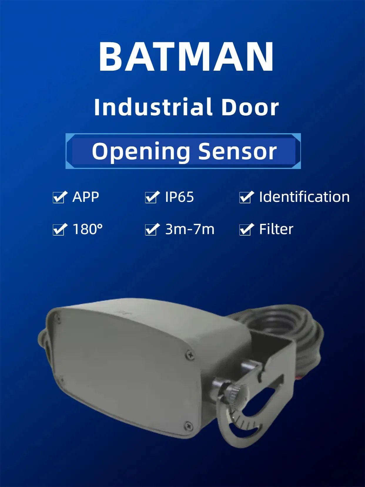 Industrial Door Motion Sensor Advanced Safety Loop Detection System for Overhead Doors - Batman Edition