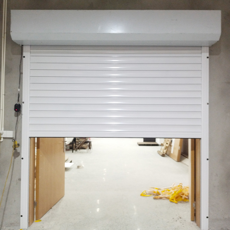 Aluminum Alloy Roller Shutter Door White Roll Up Garage Door Industrial Warehouse Windproof Dustproof Security