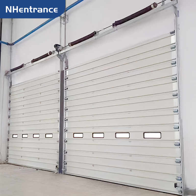 Steel Insulated Sectional Door for Factory and Logistics Center with Torsion Spring System and Smart Automation