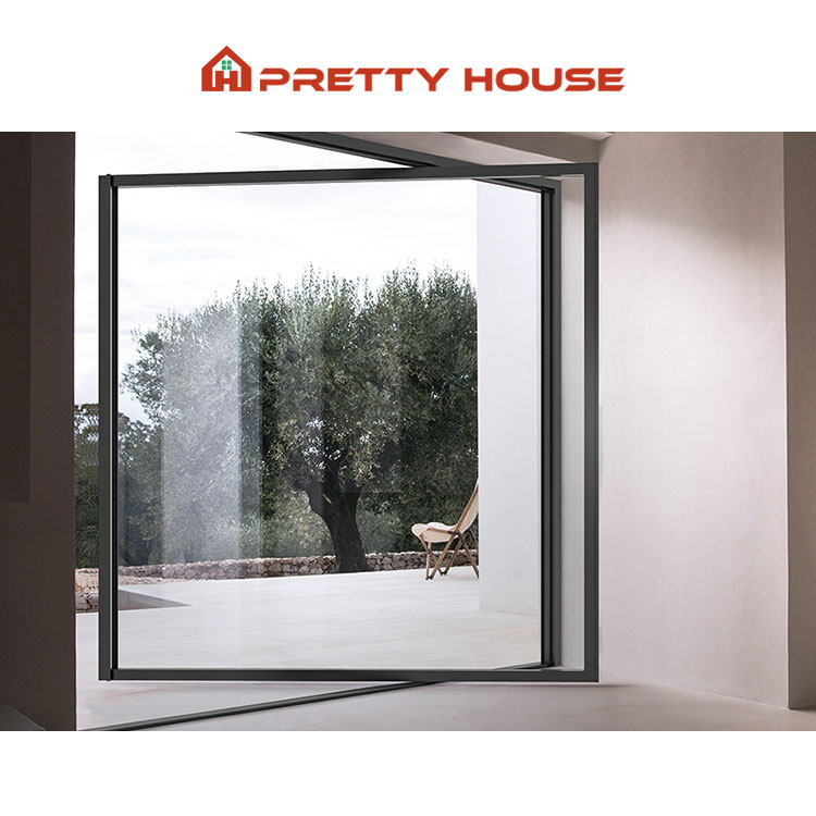 Commercial Glass Pivot Door Design Main Entrance Security Modern Entry Silver Aluminum Pivot Door Systems