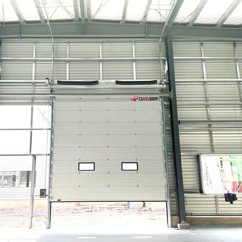 Cutedoor Modern Industrial Fire-Rated CE Certified Windproof Electric Side Opening Warehouse Door Aluminum Alloy QT-01 60 DBA 1