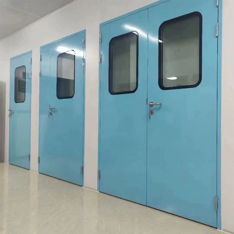 Modern Design Custom Color Aluminum Frame Clean Room Door For Laboratory Pharmaceutical Hospital Use Factory Price Steel