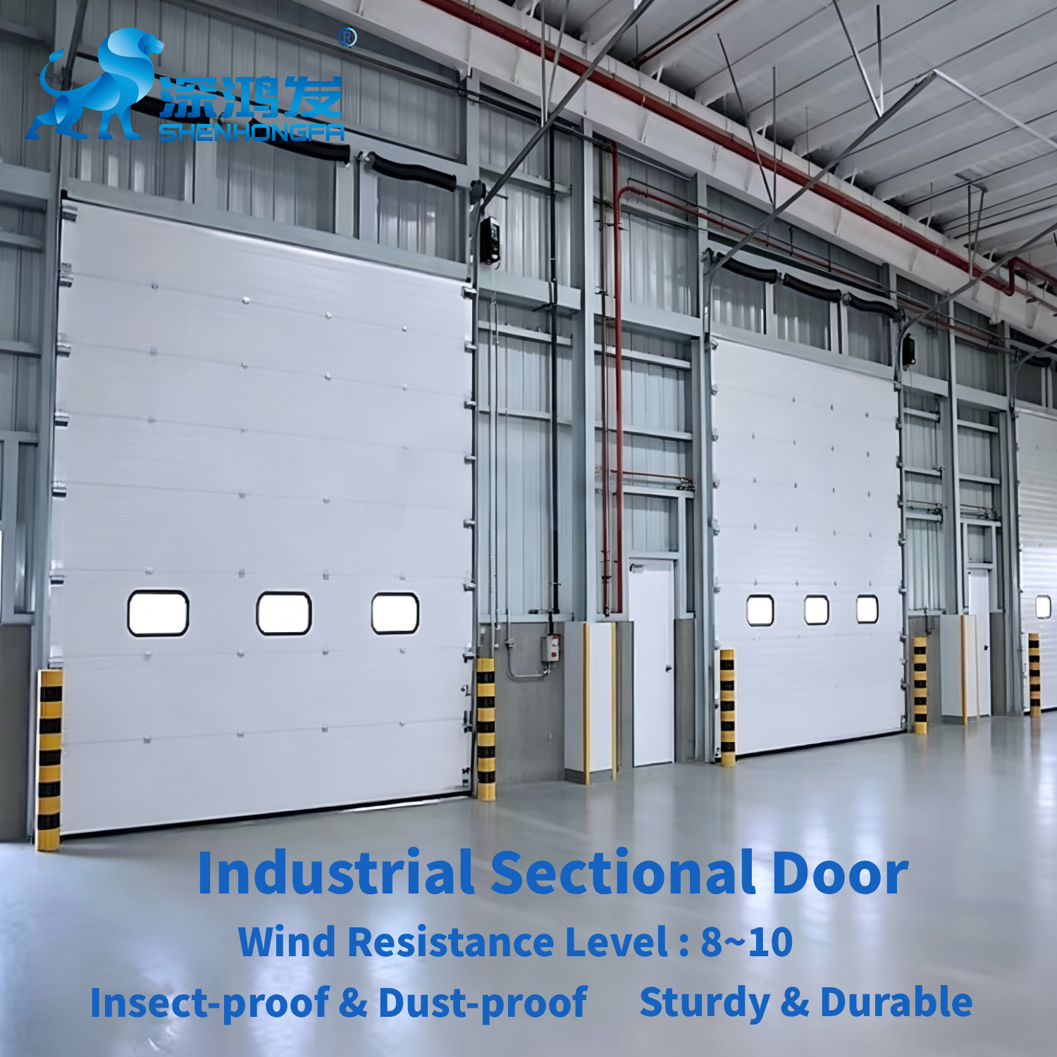 Industrial Sectional Overhead Door Modern Design Automatic Lift Reliable Performance For Warehouse Factory Garage
