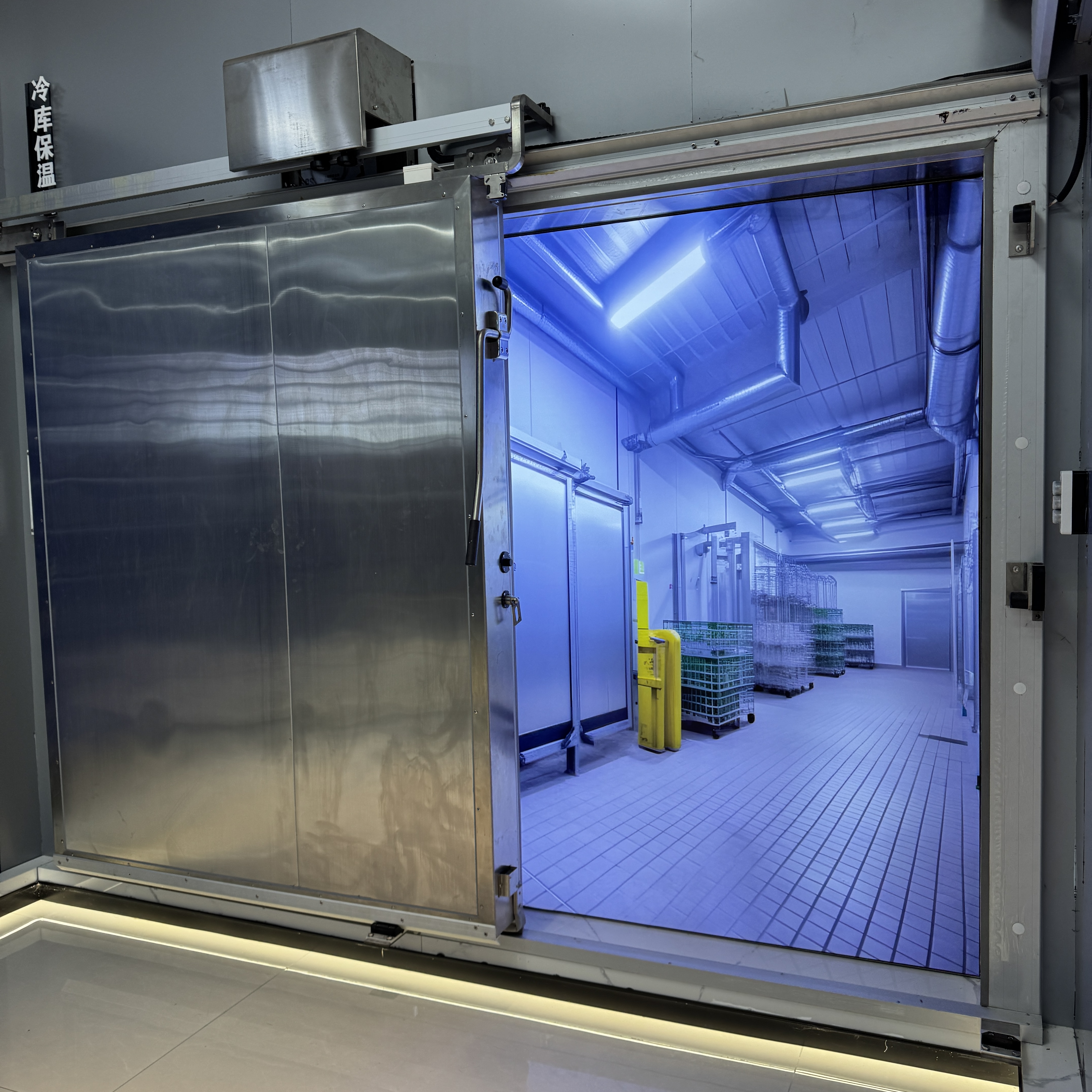 Photoelectric Sensor &amp; Magnetic Lock Smart Cold Storage Door Suitable for Logistics Warehouses