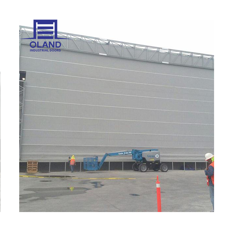 High Quality Durable Professional Manufacturer Windproof PVC Fabric Mega Aircraft Hangar Foldable Doors Industrial Mega Door