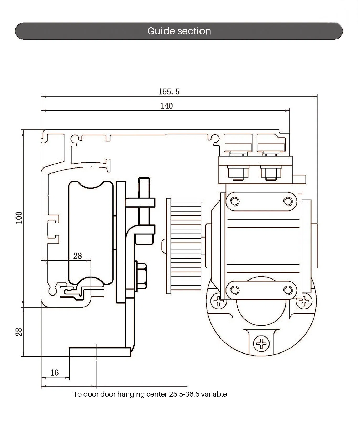 High Quality Commercial 2X250kg Heavy Duty Automatic Sliding Door Operator /Opener /System /Kit /Mechanism