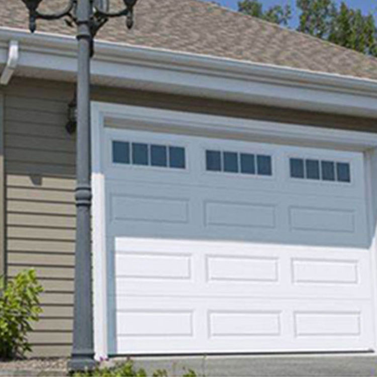 Customized Modern Finished Automatic Electric Garage Door Overhead Sliding Open Style with Steel Elements