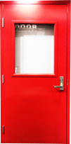 Full Window 45 Mins Fire Rated Flush Commercial Hollow Metal Doors