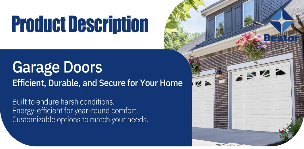 American Style Residential Automatic Insulated Sectional Overhead Steel Garage Door