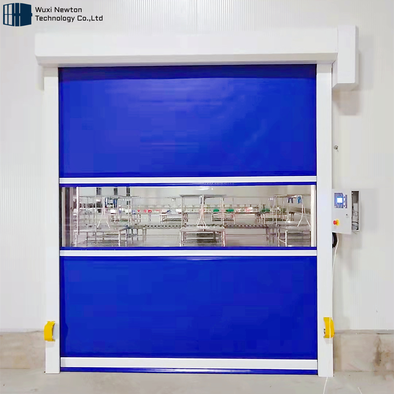High Quality Industrial Transparent Automatic Steel Frame PVC Curtain High Speed Roll-Up Door