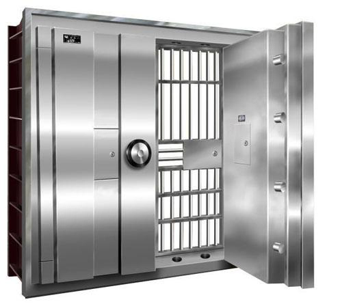 OEM Treasury Double Vault Door Stainless Steel Security Door