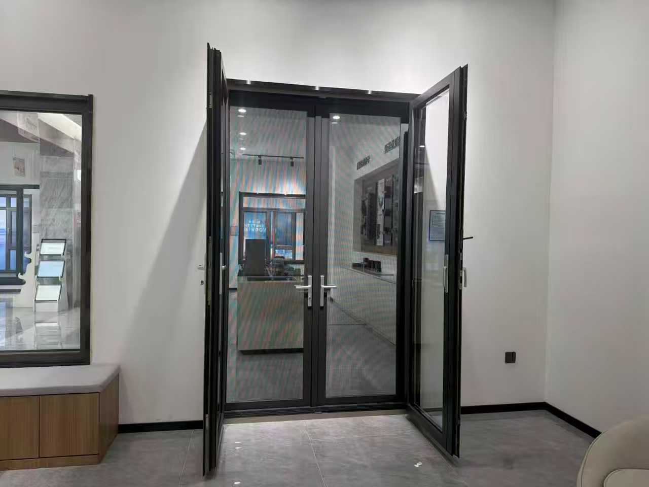 Triple-Reinforced Aluminum French Door with High-Performance Double Glazing for Immense Structural Strength