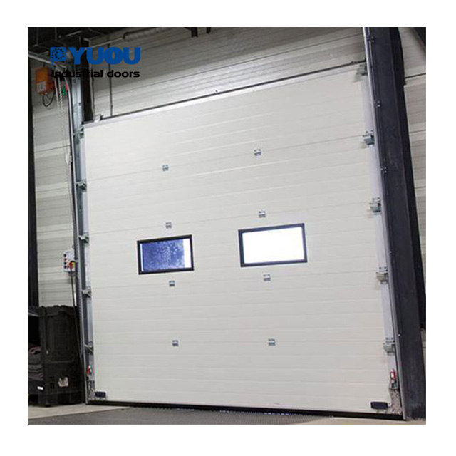 China Manufacturer YUOU Apartment Project Automatic Large Auto Lift Steel Overhead Motorized Sectional Door