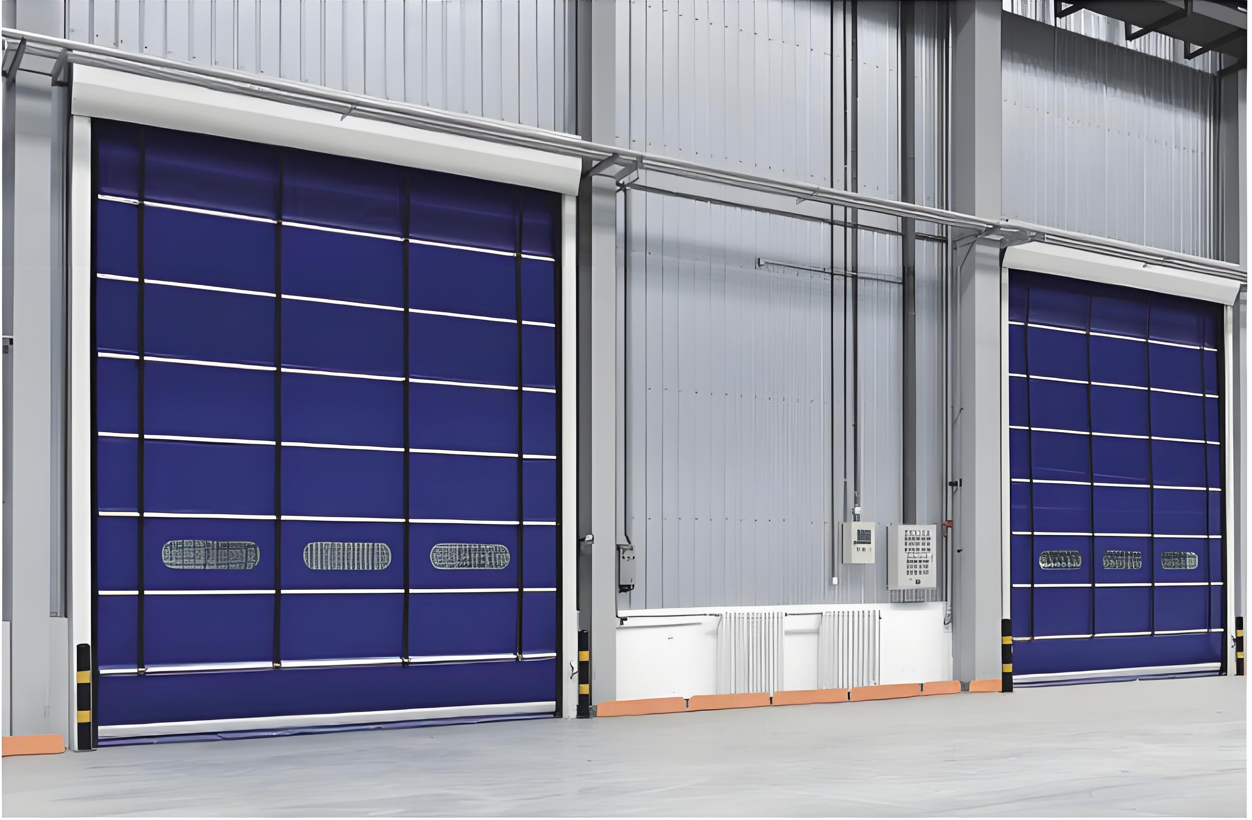 High-Speed Folding Automatic Roller Shutter Door Rapid PVC Stacking Commercial Doors for Workshop and Warehouse