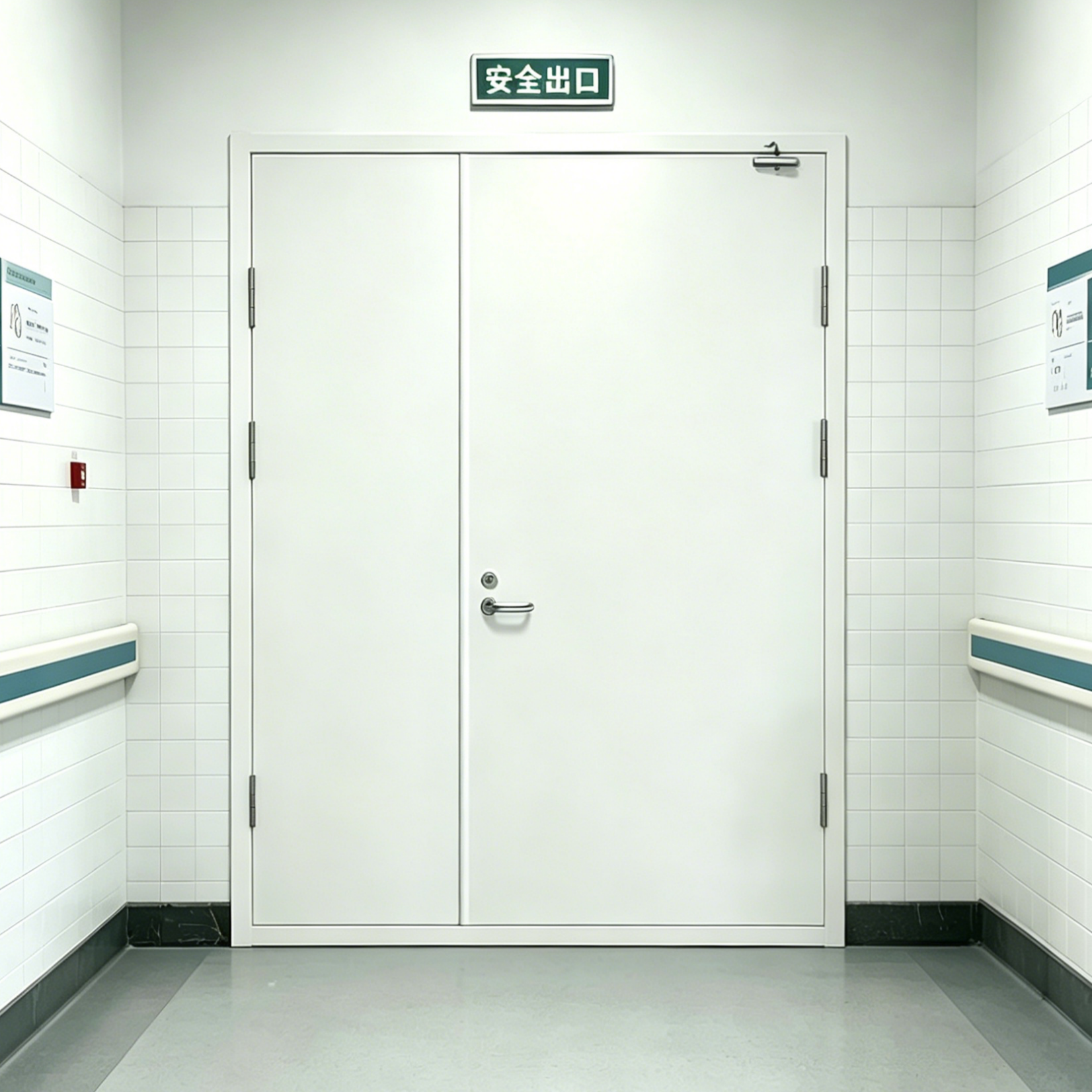 Fire Rated Steel Door EI60 / EI90 with Galvanized Frame | Industrial Emergency Exit Door for Factory &amp; Warehouse Safety