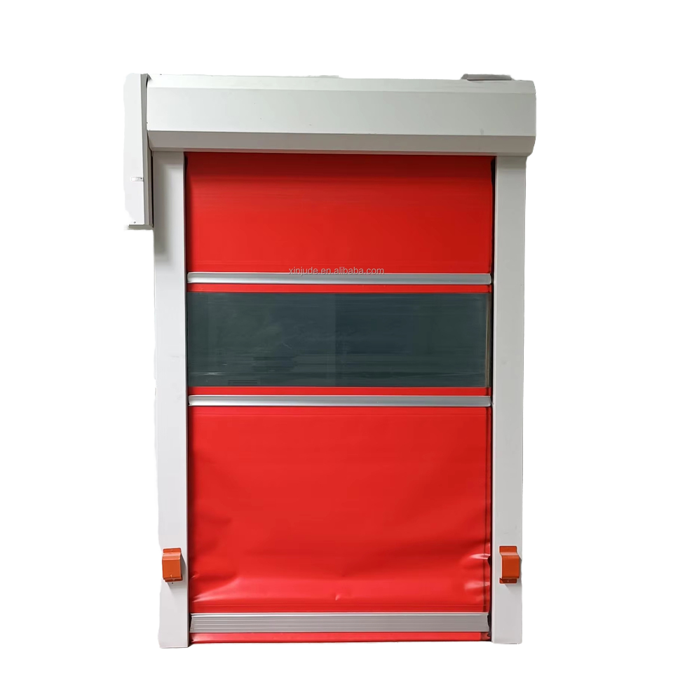 Security Industrial High Speed Roll Automatic PVC Windproof Finished Apartment Use Rapid Folding Roller Shutter Fast Door