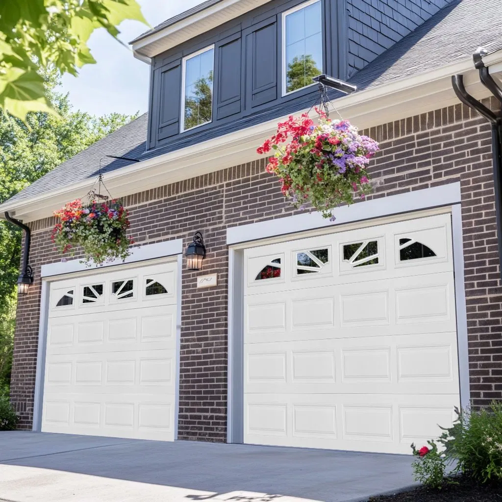 High Quality Modern Automatic Residential Sectional Garage Door with PU Foam Thermal Insulation and Remote Control System