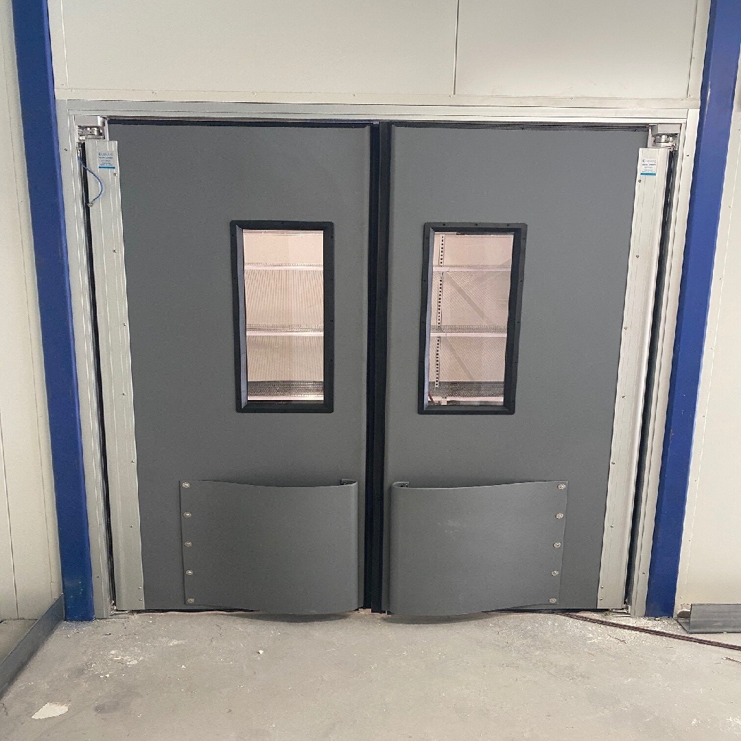 Stainless Steel Impact-resistant One-way Restaurant Door Commercial Automatic Two-way Warehouse Access Door