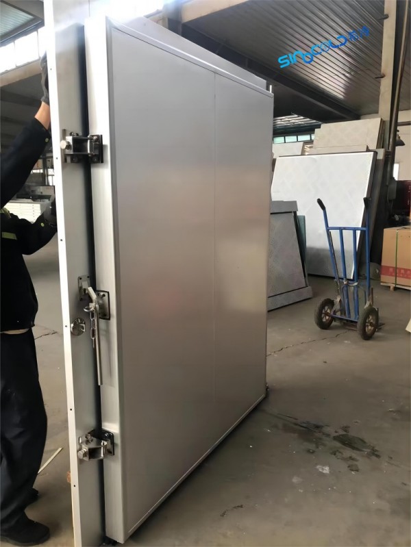 Cold Storage Door Single Open Double Open Pivot Door Custom Color Steel 100mm Manual Door 1mx2m
