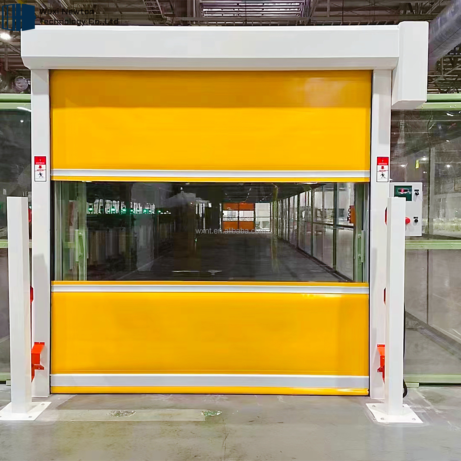 High Quality Industrial Transparent Automatic Steel Frame PVC Curtain High Speed Roll-Up Door