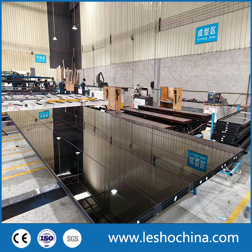 Frameless Glass Garage Door, Luxury Automatic Full View Aluminum Tempered Glass Sectional Overhead Door for Modern Villa Residential