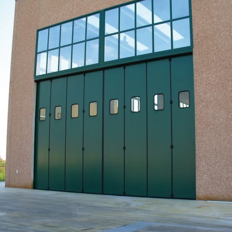 Automatic Vertical Folding Airplane Hangar Door Industrial Commercial Steel Insulated Accordion Folding Hangar Door