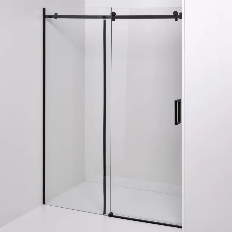 Stainless Steel Frameless Glass Sliding Door System Showcase