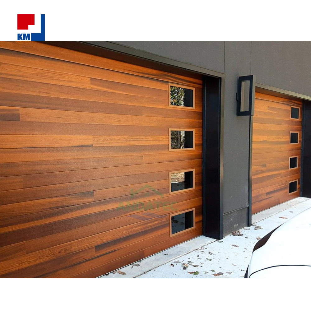 Modern Automatic Aluminum Glass Garage Door High Lift Sectional Overhead Doors for Luxury Villa Waterproof Windproof