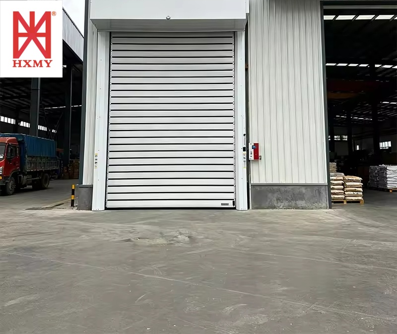 Safe Automatic Hard Fast Roll up Door with Security Lock System for Aircraft Hangar, Automotive and Industry