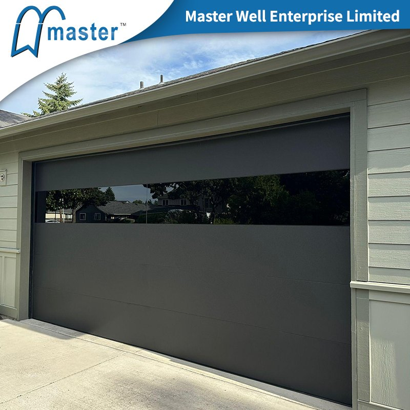 CE Approved Modern Residential Commercial Sandwich Automatic Garage Door Insulated Sectional Overhead Flush Steel Garage Door