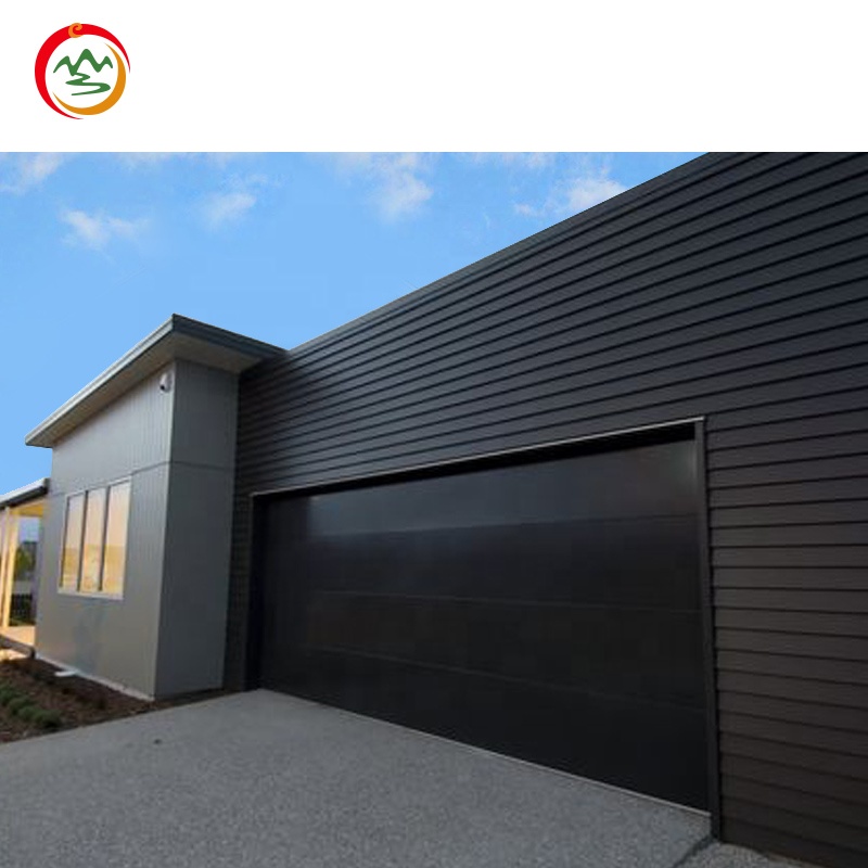 Modern 8x7 Residential Overhead Automatic Sliding Sectional Garage Door Steel Walnut Anti-Theft Including Motor Manufacturer
