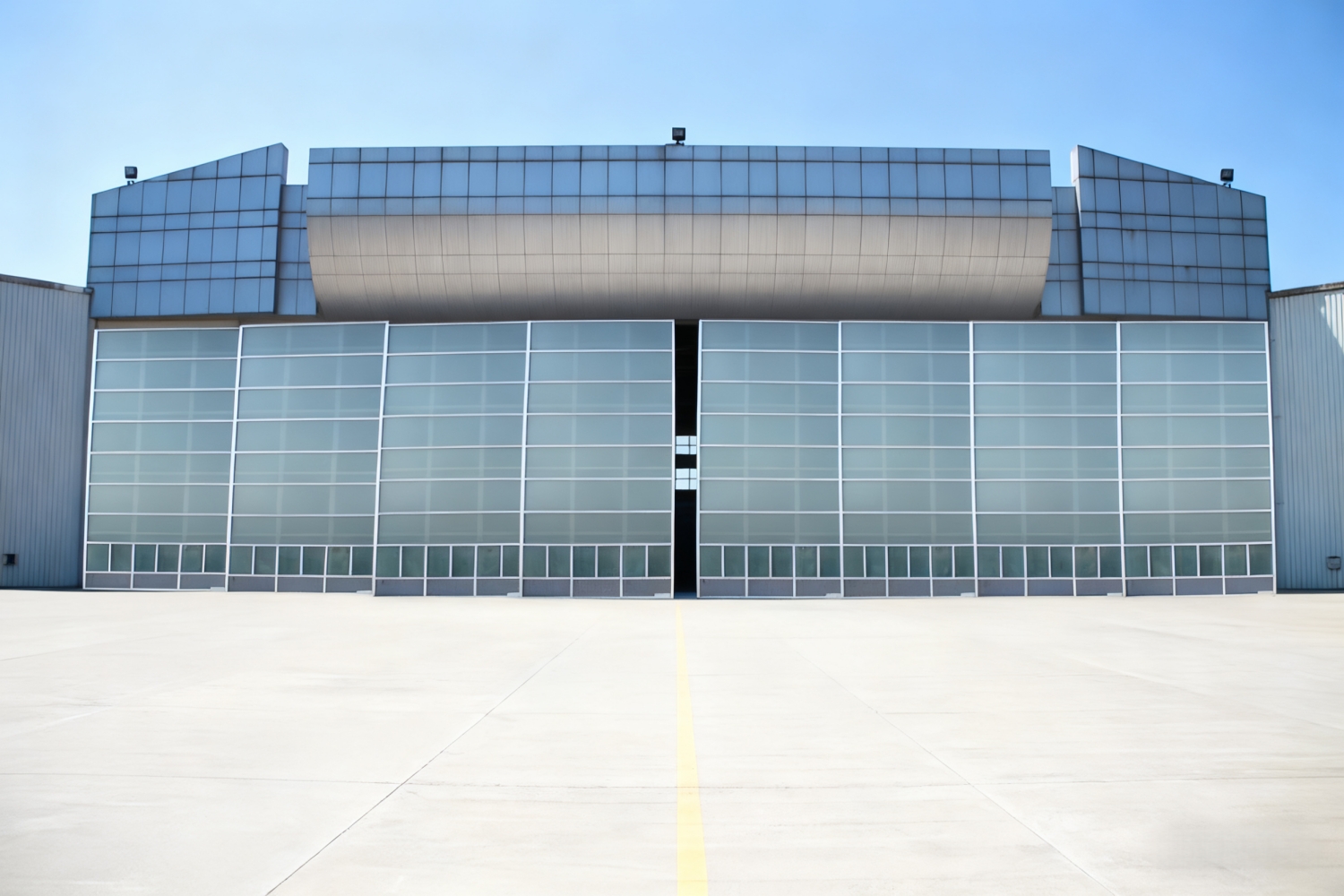 Customized Steel Framed Structure Large Transparent Horizontal Side-Sliding Hangar Door Multi-Door Free-Sliding Industrial Door