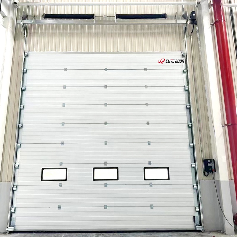 Cutedoor Modern Industrial Fire-Rated CE Certified Windproof Electric Side Opening Warehouse Door Aluminum Alloy QT-01 60 DBA 1