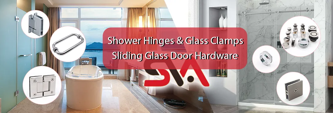 Modern Factory Price Stainless Steel Bathroom Corner Sliding System for 8-10mm Glass Door