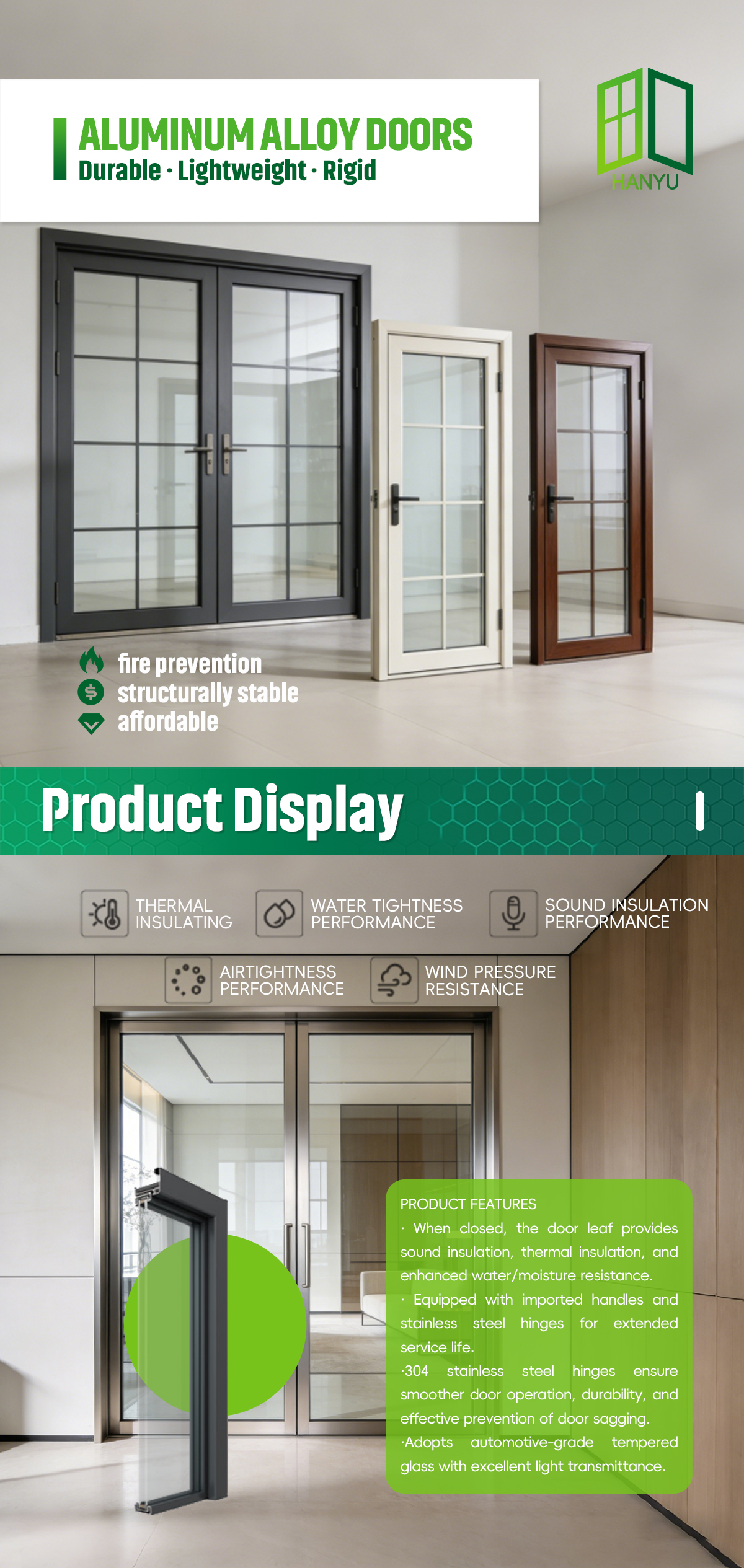 Aluminum Alloy Swing Door