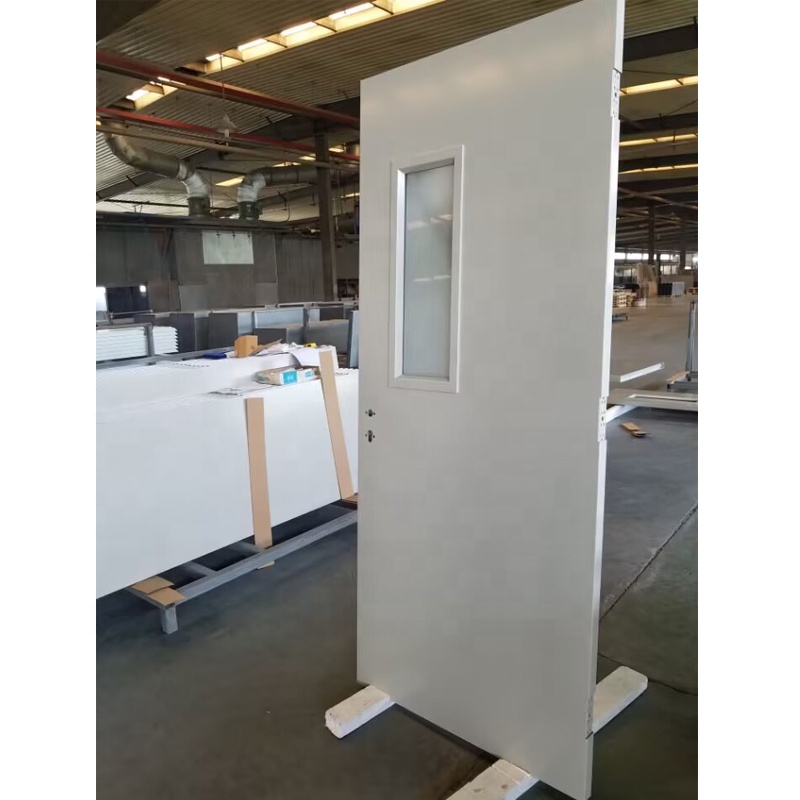 USA Standard UL WH Approve 90 Mins Fire Rated Commercial Steel Doors With Narrow Vision