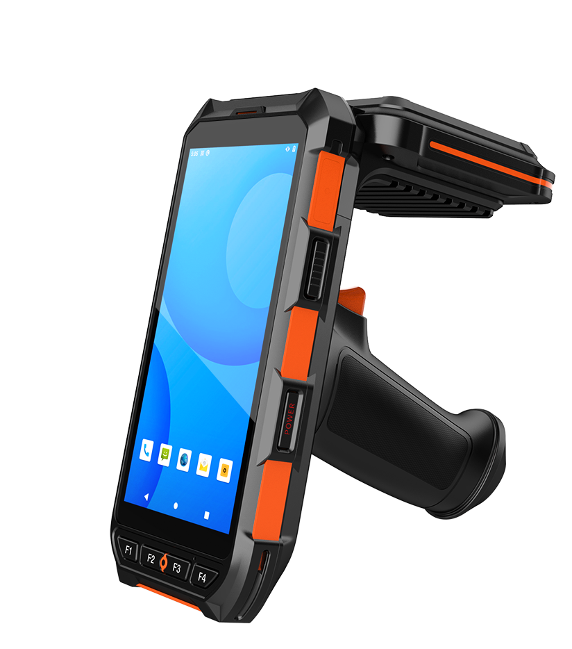 New Android 13 System Handheld RFID Reader 4G WIFI 15Meter Range ABS Material LF/HF/2D Camera for Warehouse Access Control