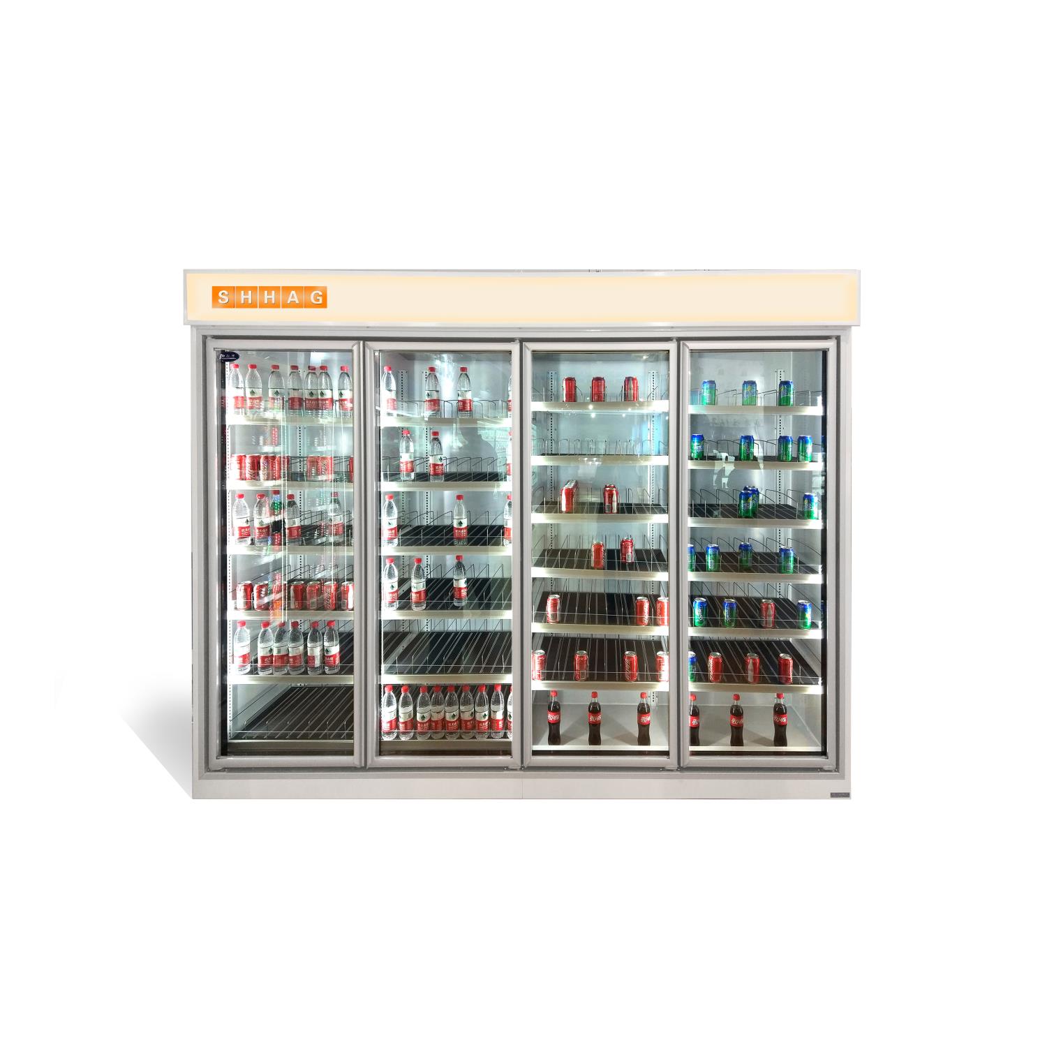 Shhag Display Chiller Wine Cabinet Beverage Refrigerator Cold Storage Glass Doors