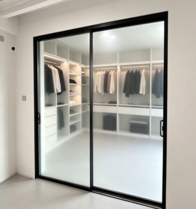 Custom Narrow Frame Aluminum Sliding Door System, Interior Soundproof Door, Home &amp; Project Bulk Customization