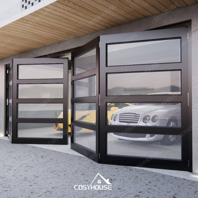 Modern Aluminum Bi-Fold Garage Door for Residential Villa