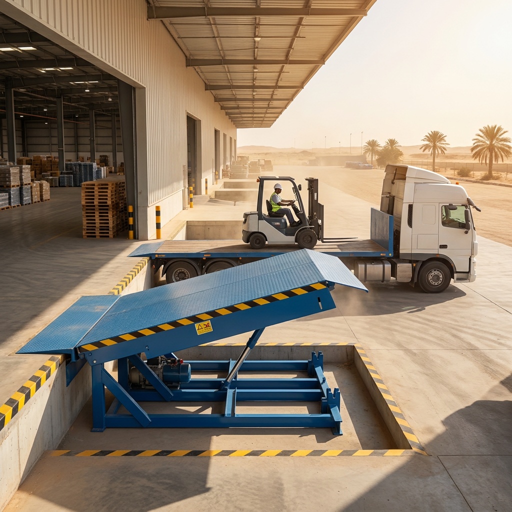 Pit Type Hydraulic Dock Leveler Fixed Loading Dock Platform with Fold Down Lip Plate for Warehouse Distribution Center